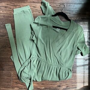 Kindred bravely Around the Clock Nursing Jumpsuit | Olive - L